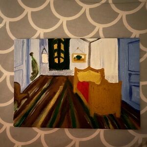 Fredrix Board Oil Painting of VVG Bedroom